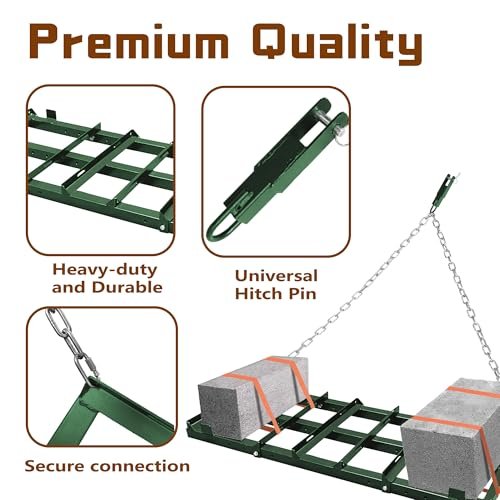 Montex Drag Harrow, 4 Ft Heavy Duty Driveway Drag, Driveway Grader, Drag Harrow Driveway Grader for ATV, UTV, Tractor, Mower, Tow Behind Lawn Rake for Gravel, 4ft