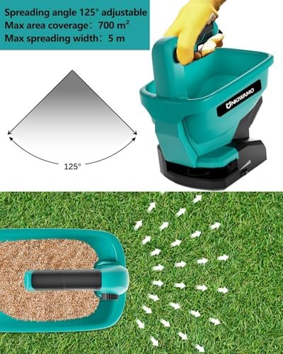 Uniqwamo Grass Seed Spreader Compatible for Ma-kita BL1820B BL1830B BL1840 18v Li-ion Battery, Handheld Power Spreader, Available Year-Round, Seed Spreaders for Lawns, Rock Salt (Battery not Included)