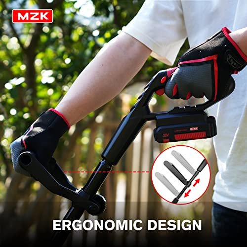 MZK 20V Cordless Tiller Cultivator with 24 Steel Tines,7.8-inch Wide Battery Powered Garden Cultivator, Mini Tiller for Gardening(2 * 2AH Battery and Charger Included)