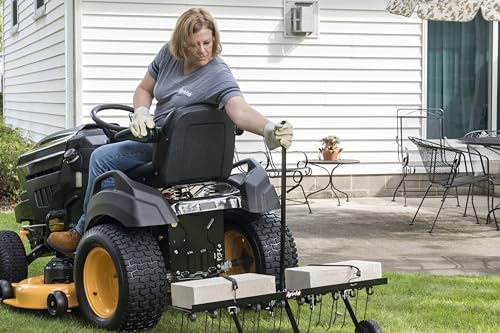 Bundle of Agri-Fab 45-0492 Lawn Sweeper, 44-Inch Orange + Agri-Fab 40-Inch Tine Tow Dethatcher 45-0294,Black