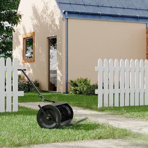 24-Inch Lawn Spreader - Compost, Mulch, and Soil Distribution Tool for Effortless Garden Care