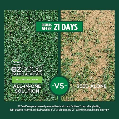 Scotts EZ Seed Patch and Repair Tall Fescue Lawns, 3.75 lb. - Combination Mulch, Seed, and Fertilizer - Tackifier Reduces Seed Wash-Away - Mix Covers up to 85 sq. ft.