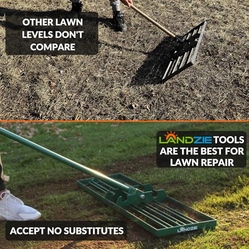 LANDZIE Lawn Leveling Rake – 36