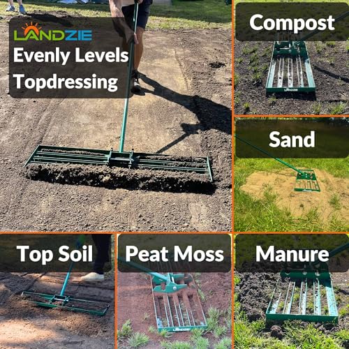 LANDZIE Lawn Leveling Rake – 36