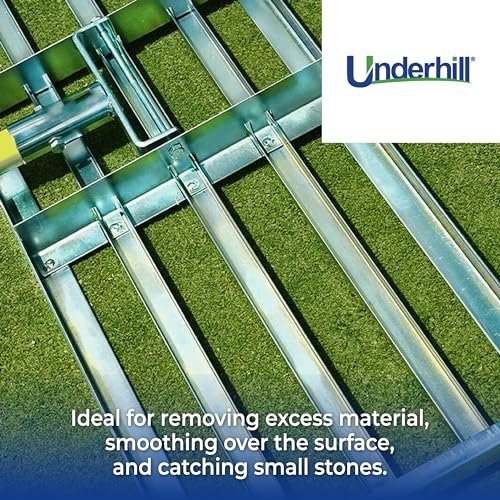 Underhill Greens Keeper Lawn Leveler Leveling Tool Landscape Rake Dirt, Sand, and Soil Leveler Spreader for Golf Greens, Gardens, 36 Inch, TLLG-36K