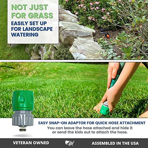 Quick-Snap QSK-745 In-Ground 5-Inch Pop-Up Adjustable Sprinkler 5-Pack With Quick Hose Connectors And Splitters