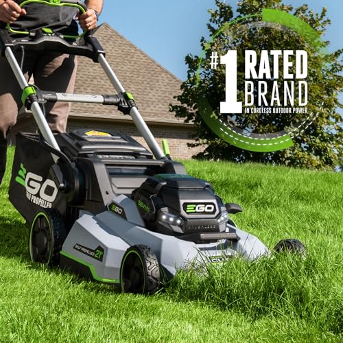 EGO Power+ Select Cut LM2156SP 21 in. 56 Volt Battery Self-Propelled Lawn Mower with 10Ah Battery and 700W Turbo Charger,Black