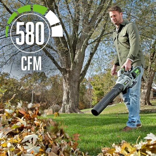 EGO Power+ LM2102SP-A 21-Inch 56-Volt Self-Propelled Cordless Lawn Mower (2) 4.0Ah Battery and Rapid Charger Included,Black and LB5800 580 CFM Variable-Speed 56-Volt Cordless Leaf Blower Battery
