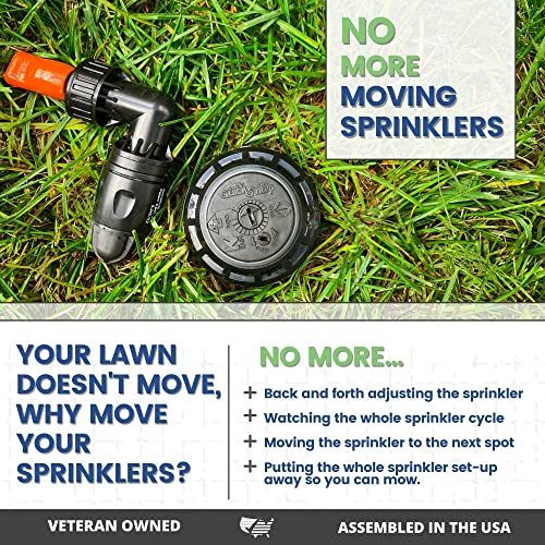 Quick-Snap QSK-745 In-Ground 5-Inch Pop-Up Adjustable Sprinkler 5-Pack With Quick Hose Connectors And Splitters