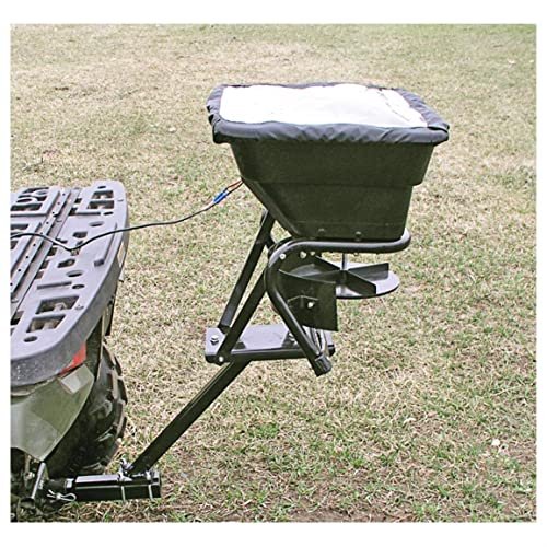 Guide Gear UTV/ATV Receiver Mount Broadcast Spreader Seeder, 80 Pound Capacity, Lawn and Garden Seed Spreaders, 12-Volt, with Rain Cover