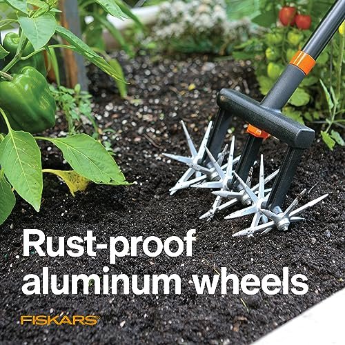 Fiskars Tiller Cultivator for Garden and Lawn, Extendable (40