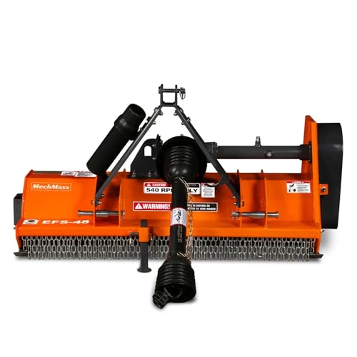 MechMaxx 48'' inch PTO Powered 3 Point Standard Duty Flail Mower for 15-35hp Tractor, Model EFS48