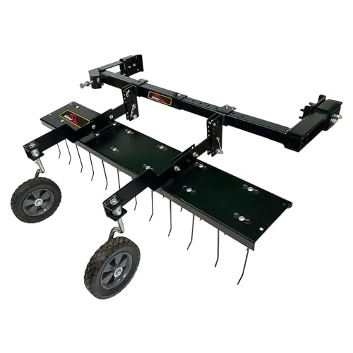 Brinly DTZ-48B1H-A ZTR Front-Mount Dethatcher for Zero Turn Lawn Mowers, 48