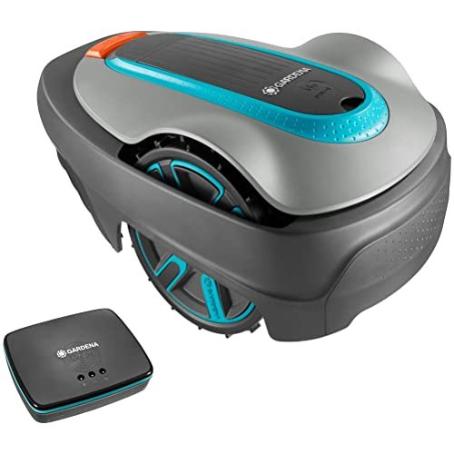 GARDENA Smart System Set: Sileno City Lawn Mower Robot up to 250 m², Controllable via Smart App, Quiet, Spiral Mower Function, Intelligent Gateway (19069-20)