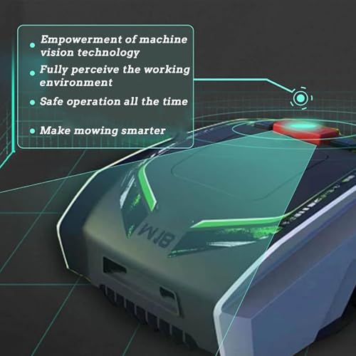 Robot Lawnmower for Gardens up to 1500㎡ 3D Obstacle Avoidance, Intelligent Path Planning, No-Entry Zone Setting, Logical Cutting
