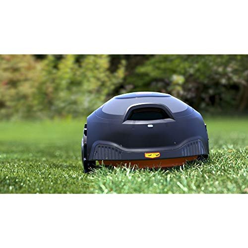 Black+Decker BCRMW121 robotic lawnmower (compact cordless lawn mower for lawns up to 500 m², 18 cm cutting width, 15 - 60 mm cutting height, up to 30 tilts, control via Bluetooth app, theft