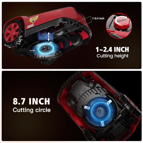 PowerSmart 20V Robot Lawn Mower - Covers 1/4 Acre / 10,890 Sq.Ft with Smart APP Control - PDL08A(Battery & Charger Included)