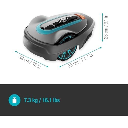 Gardena Sileno City Smart Robotic Lawnmower 600 m² Set: Innovative Lona AI Technology, App Control, SensorControl, for Gradients up to 35 Percent, Includes Smart Gateway, DE Version (19603-60)