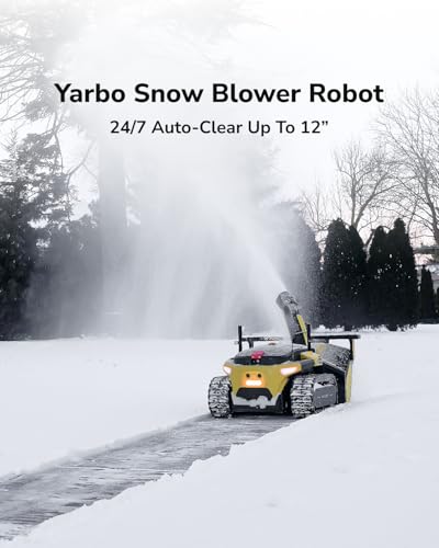 YARBO Robot Lawn Mower and Snow Blower, 70% Steep Slopes, AI Multi-Zone Mapping & 360° Obstacle Avoidance, RTK GPS, Modular Design
