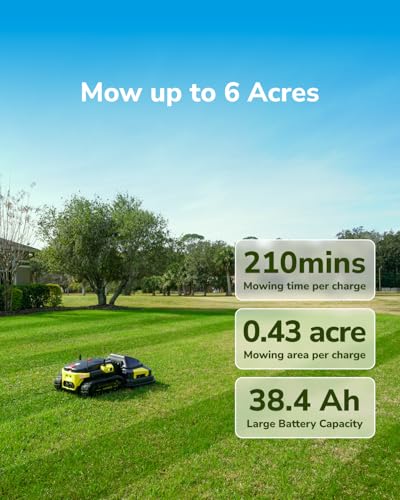 YARBO Robot Lawn Mower and Snow Blower, 70% Steep Slopes, AI Multi-Zone Mapping & 360° Obstacle Avoidance, RTK GPS, Modular Design