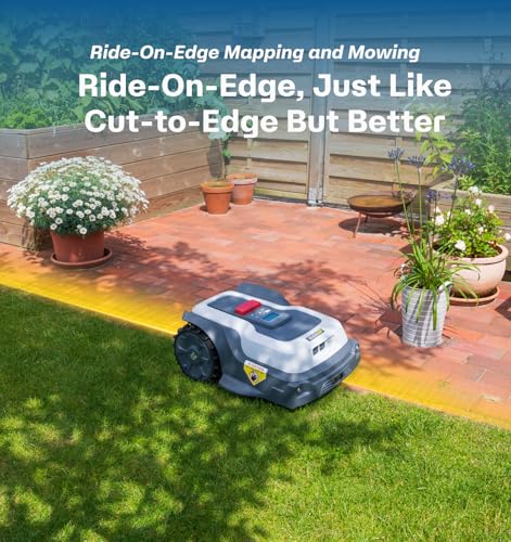 RoboUP Robot Lawn Mower Boundary Wire-Free T1200Pro 2025 Version, Unlimited Mowing Zones, Customized Mowing Setting, RTK+ Real-time AI Vision Navigation and Obstacle Avoidance