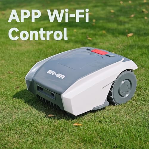 Automatic Robot Lawn Mower with GPS Navigation, Mows Up to 1/2 Acre /21,000 Sq.Ft,300% Higher Efficiency of Auto Path Planning,APP Control,GPS Anti-Theft, IPX5