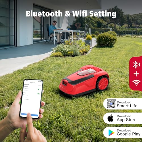 PowerSmart 20V Robot Lawn Mower - Covers 1/4 Acre / 10,890 Sq.Ft with Smart APP Control - PDL08A(Battery & Charger Included)