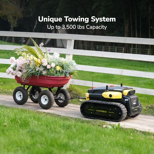 YARBO Robot Lawn Mower, Remote Control Robotic Lawnmower for Large Yard Up to 6 Acres, 70% Steep Slopes, AI Multi-Zone Mapping & 360° Obstacle Avoidance, RTK GPS, Modular Design, Perimeter Wire Free