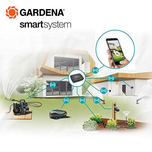 GARDENA Smart System Set: Sileno City Lawn Mower Robot up to 250 m², Controllable via Smart App, Quiet, Spiral Mower Function, Intelligent Gateway (19069-20)