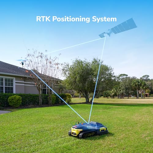YARBO Robot Lawn Mower, Remote Control Robotic Lawnmower for Large Yard Up to 6 Acres, 70% Steep Slopes, AI Multi-Zone Mapping & 360° Obstacle Avoidance, RTK GPS, Modular Design, Perimeter Wire Free