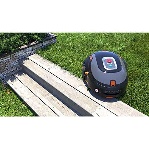 Black+Decker BCRMW121 robotic lawnmower (compact cordless lawn mower for lawns up to 500 m², 18 cm cutting width, 15 - 60 mm cutting height, up to 30 tilts, control via Bluetooth app, theft