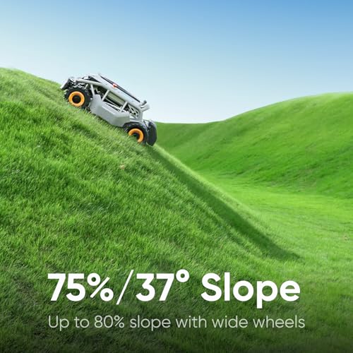 Mowrator Remote Control Lawn Mower S1 4WD 56V12Ah, Multi-Functions RC Lawn Mower with 1.5-4.3 Inch Cutting Height 21 Inch Cutting Width for 75% Slope(37°) for Mowing 0.75 Acres