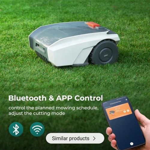 ChargeMate Fully Automatic Intelligent Lawn Mower,Garden Lawn Mower, Lawn Robot, Path Planning, Weatherproof, Safety Protection Device, Automatic Charging, for Lawn/Garden, Gray