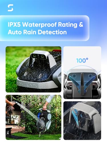 Sunseeker V3 Wireless Robot Lawn Mower 0.15 Acre/ 6,400 Sq. Ft, One-Click Mowing Automatic Lawn Mower, Vision AI Smart Obstacle Avoidance, 42% Slopes, Low Noise, Multi-Zone Navigation, App Control