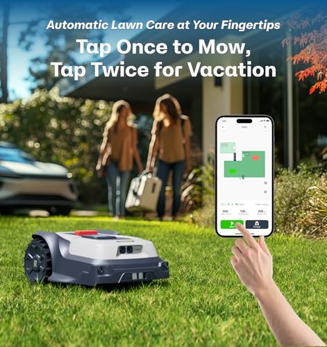 RoboUP Robot Lawn Mower Boundary Wire-Free T1200Pro 2025 Version, Unlimited Mowing Zones, Customized Mowing Setting, RTK+ Real-time AI Vision Navigation and Obstacle Avoidance