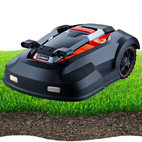 MowRo RM24PRO Robot Lawn Mower with Bluetooth App Control Ultrasonic Sensor Metal Plate 1/4 Acre 20 Degrees Slope for Small to Medium Yards