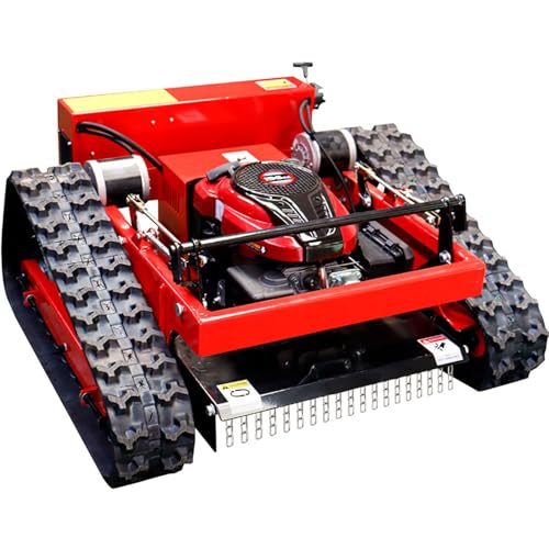 DANWIWEE Remote Control Robotic Lawn Mower, Automatic Track Lawn Mower for 45° Slope, Adjustable Cutting Height, All Terrain Grass Cutter Yard Mower USA Stock