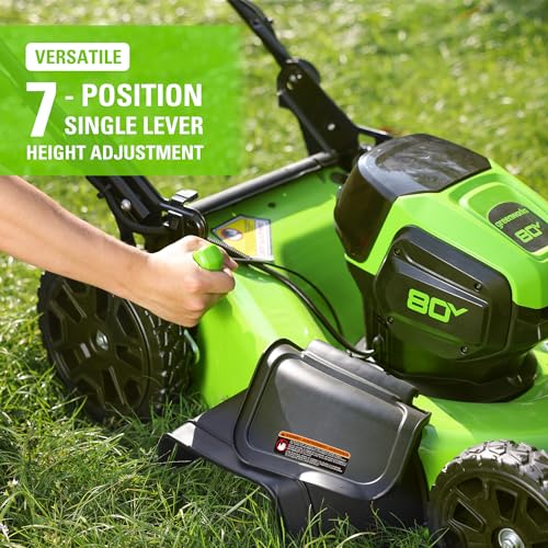 Greenworks Pro 21-Inch 80V Self-Propelled Cordless Lawn Mower, Tool-Only, MO80L00