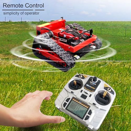 DANWIWEE Remote Control Robotic Lawn Mower, Automatic Track Lawn Mower for 45° Slope, Adjustable Cutting Height, All Terrain Grass Cutter Yard Mower USA Stock