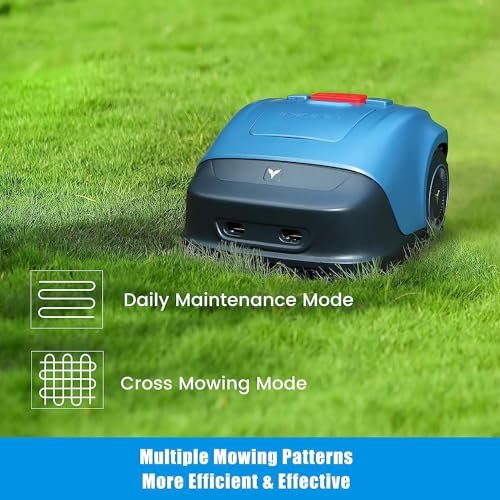Hookii Robot Lawn Mower, Automatic Robotic Lawnmower for 1/4 Acres Lawn, Mowing Path Planning, 33% Slope, Cut Height 0.78