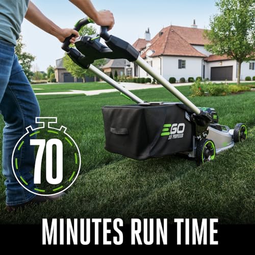 EGO Power+ LM2206SP 56-Volt 22-Inch Aluminum Deck Select Cut Self-Propelled Cordless Lawn Mower with 10.0Ah Battery, 700W Turbo Charger Included Plus Extra BA2800T 5.0Ah Battery