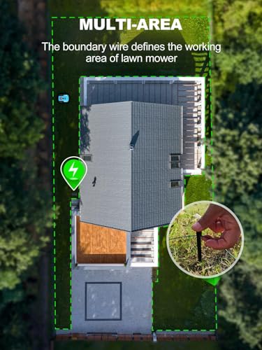 ACFARM Robotic Lawn Mower for 0.25 Acre 47% Slope, Automatic Lawnmower with 20V 4.0Ah Battery and APP Function, Docking Station and Garage Included