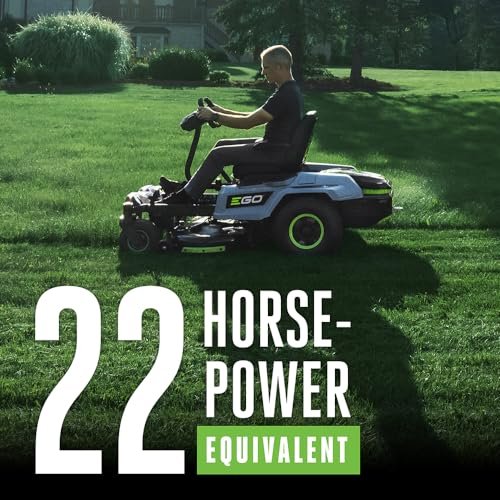 EGO POWER+ ZT4205S 56-Volt 42-Inch Z6 Zero Turn Riding Mower with e-Steerâ„¢ Technology, 4 x 12.0Ah Batteries, 700W Turbo Charger Included Plus 2 Extra BA2800T 5.0Ah Batteries