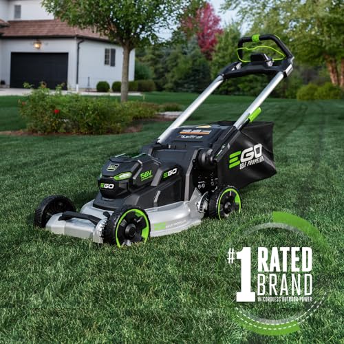 EGO Power+ LM2206SP 56-Volt 22-Inch Aluminum Deck Select Cut Self-Propelled Cordless Lawn Mower with 10.0Ah Battery, 700W Turbo Charger Included Plus Extra BA2800T 5.0Ah Battery