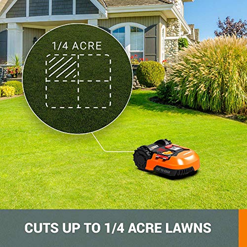 WORX Landroid M 20V Robotic Lawn Mower w/GPS 1/4 Acre / 10,890 Sq.Ft Power Share- WR143 (Battery & Charger Included)