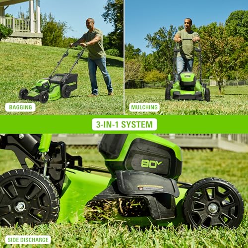 Greenworks Pro 21-Inch 80V Self-Propelled Cordless Lawn Mower, Tool-Only, MO80L00