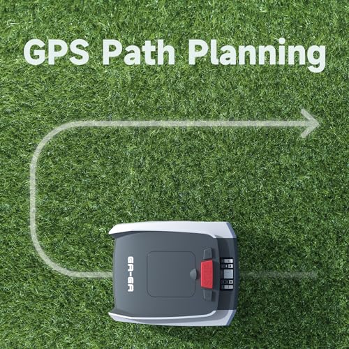 Automatic Robot Lawn Mower with GPS Navigation, Mows Up to 1/2 Acre /21,000 Sq.Ft,300% Higher Efficiency of Auto Path Planning,APP Control,GPS Anti-Theft, IPX5