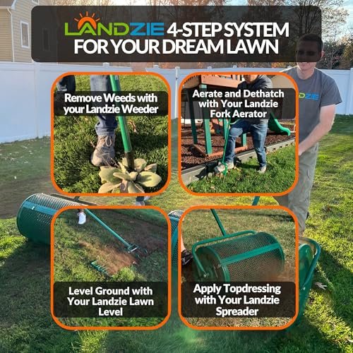 Landzie Tow Behind Aerator Lawn Tool - Pull Behind Aerator Lawn Aerator Roller Barrel Spike Aerator Lawn Roller Water Filled - Lawn Aerator Tool Aeration Tool for Lawn